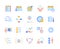 Time management colorful set of icons
