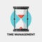 Time management flat illustration