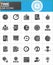 Time management vector icons set