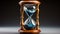 Time is money, an antique hourglass oozing success generated by AI