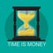 Time is money concept,financial investments,money growth