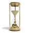 Time is money concept golden hourglass 3d render on white