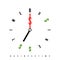 Time is money. Conceptual watch with clock face stylized like text. Business time. Clock hands like dollar.