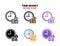 Time Money icon set with different styles.