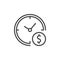 Time is money outline icon