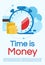 Time is money poster vector template