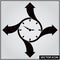 Time moving forward vector icon
