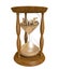 Time passing as sand in an old hourglass trickles down and life runs out