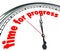 Time for Progress Clock Forward Movement Innovation