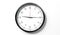 Time at quarter past 9 o clock - classic analog clock on white background