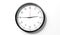 Time at quarter to 3 o clock - classic analog clock on white background