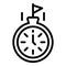 Time realization icon, outline style