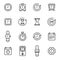 Time Related Vector Line Icons