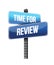 Time for Review road sign