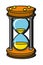 Time sand glass cartoon