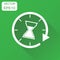 Time sandglass icon. Business concept clock hourglass pictogram.