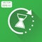 Time sandglass icon. Business concept clock hourglass pictogram.