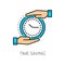 Time saving, CMS content management system icon