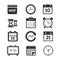 Time, schedule vector icons set