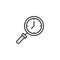 Time search outline icon