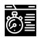 Time for seo optimization glyph icon vector illustration