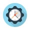 Time setting vector flat color icon