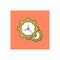 Time setting vector flat colour icon