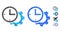 Time Setup Gear Mosaic Icon of Round Dots