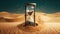 Time slipping away an hourglass in the desert\\\'s vast expanse