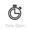 Time Span icon. Editable Vector Outline