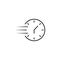 time , speed icon. Element of speed for mobile concept and web apps illustration. Thin line icon for website design and