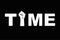 Time stop racism concept. Time text with fist raised up to protest. Black lives matter movement. Hand protesting, standing up for