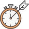 Time target icon vector business line clock