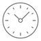 Time thin line icon, clock and minute, hour sign