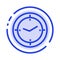 Time, Timer, Compass, Machine Blue Dotted Line Line Icon