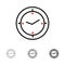 Time, Timer, Compass, Machine Bold and thin black line icon set