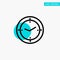 Time, Timer, Compass, Machine turquoise highlight circle point Vector icon