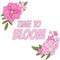 Time to Bloom Floral Natural Background. Vector Illustration