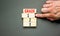 Time to grade 1 symbol. Concept word Grade 1 2 3 on wooden block. Businessman hand. Beautiful grey table grey background. Business