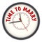 Time to marry. Clock with text