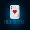 Time to play casino card sce vectro illustration blue design