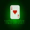 Time to play casino card sce vectro illustration green design