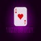 Time to play casino card sce vectro illustration purple design
