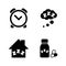 Time to Sleep, Hypnotic. Simple Related Vector Icons