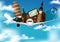 Time To Travel Sale Poster for Advertisement with Travelling 3D Realistic Items Such as, Camera, Sunglasses, Passport, Compass,