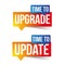 Time to upgrade update sign label