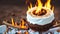 Time for Toasting National Toasted Marshmallow Day Celebrated with Paper Art Perfection.AI Generated