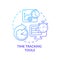 Time tracking tools blue gradient concept icon