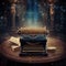 Time-Traveling Typewriter with Swirling Galaxies