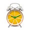 Time for vitamins - citrus fruit as a clock -  Vitamin C for body immunity concept